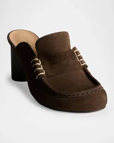 JW Anderson 70mm Suede Loafer Mules | Thumbnail 7 JW Anderson 70mm Suede Loafer Mules | Thumbnail 7