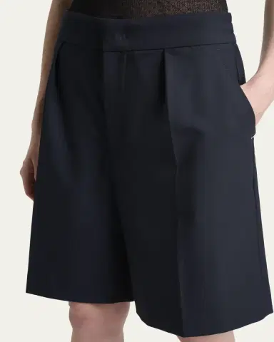 Victoria Beckham Pleated Tailored Bermuda Shorts | Thumbnail 5 Victoria Beckham Pleated Tailored Bermuda Shorts | Thumbnail 5