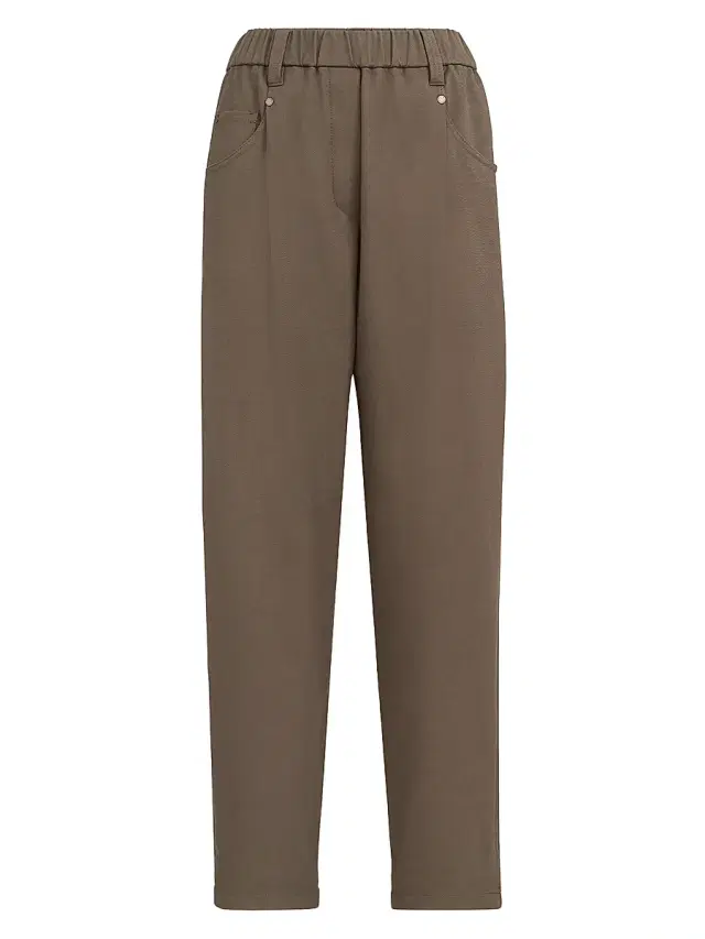 Women's Stretch Cotton Cover Baggy Pull On Trousers with Shiny Bartack Women's Stretch Cotton Cover Baggy Pull On Trousers with Shiny Bartack