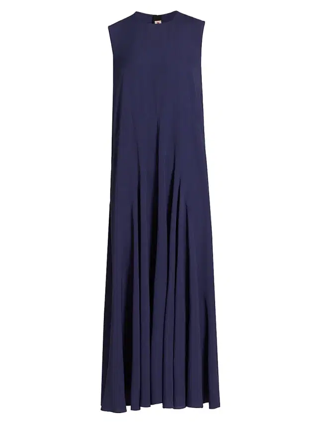 Women's Sleeveless Silk-Blend Midi-Dress Women's Sleeveless Silk-Blend Midi-Dress