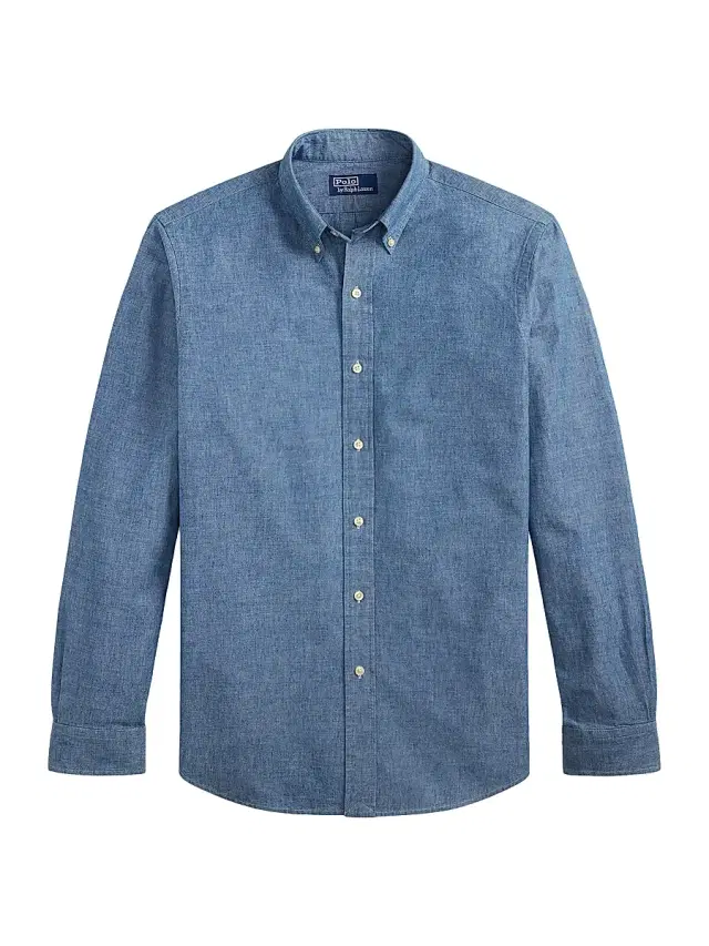 Men's Cotton Chambray Shirt - Dark Indigo Men's Cotton Chambray Shirt - Dark Indigo