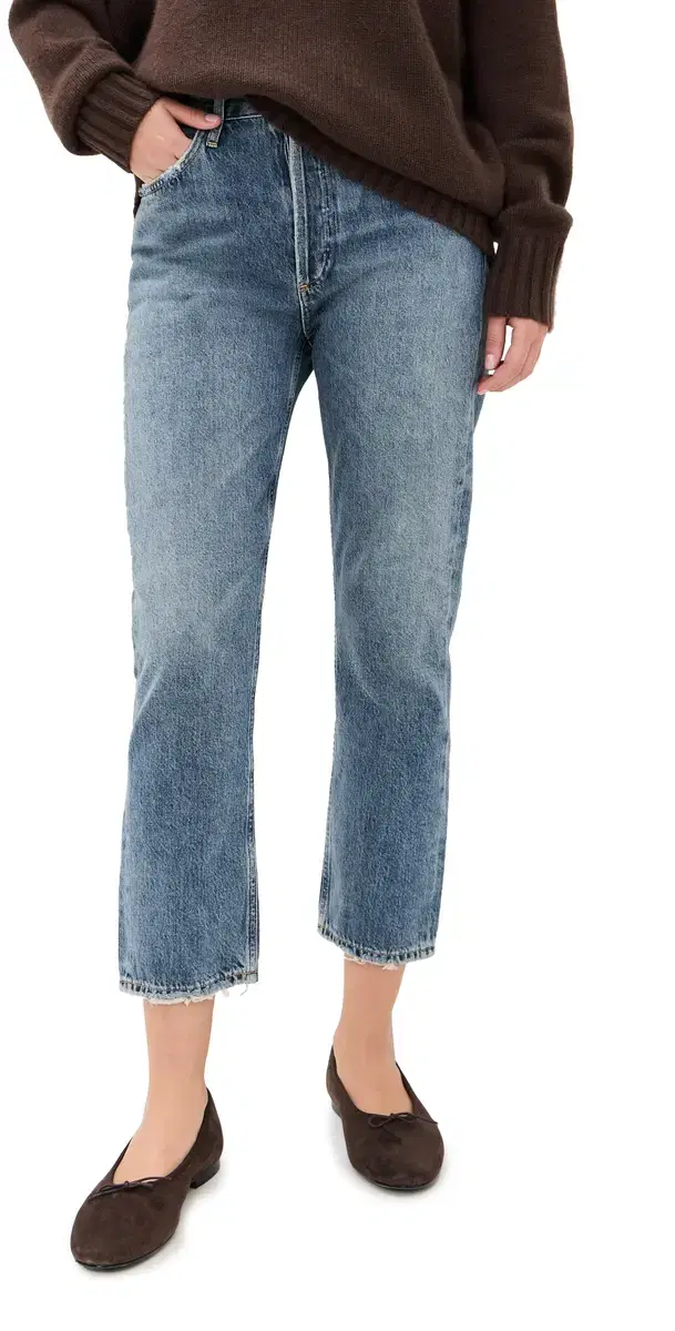 Riley High Rise Straight Crop Jeans Riley High Rise Straight Crop Jeans