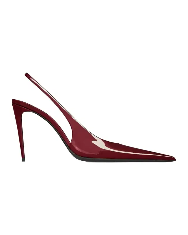 95mm Vernice Patent Leather Slingback Pumps 95mm Vernice Patent Leather Slingback Pumps
