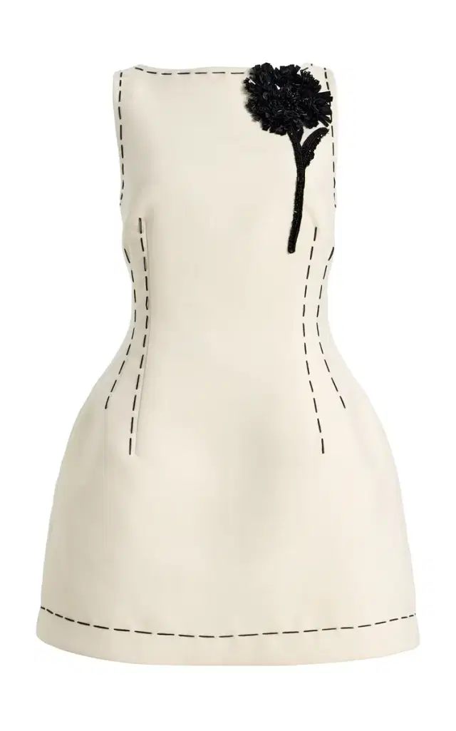Exclusive Ali Appliquéd Twill Mini Dress Exclusive Ali Appliquéd Twill Mini Dress