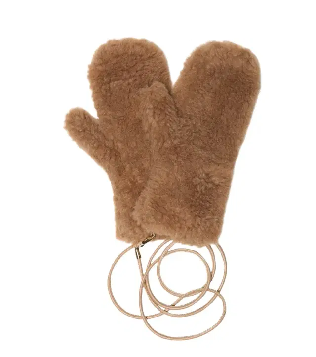Ombrato camel hair and silk mittens Ombrato camel hair and silk mittens