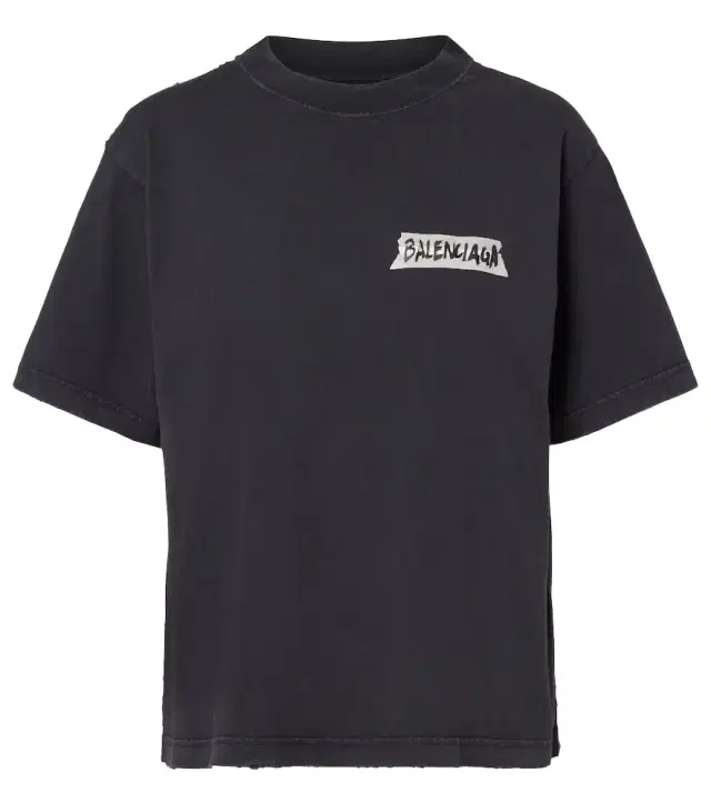 Logo distressed cotton jersey T-shirt Logo distressed cotton jersey T-shirt