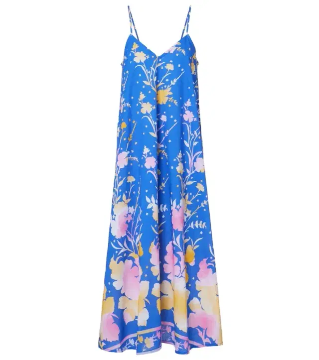 Floral cotton and linen midi dress Floral cotton and linen midi dress