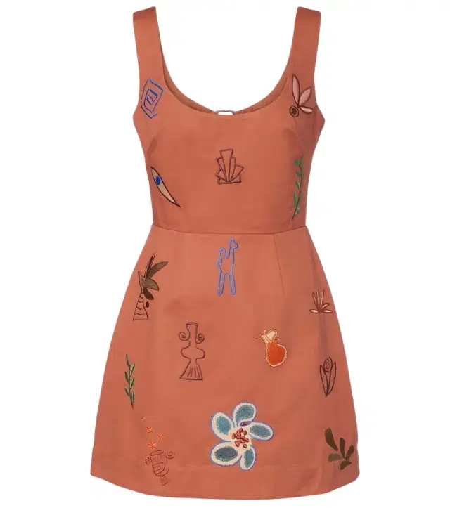 Alémais Dusty embroidered cotton minidress Alémais Dusty embroidered cotton minidress