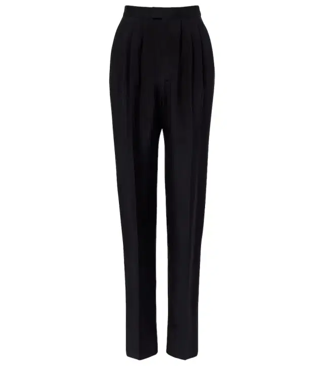 Pleated silk straight pants Pleated silk straight pants