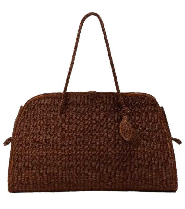 Turismo Large raffia bowling bag Turismo Large raffia bowling bag