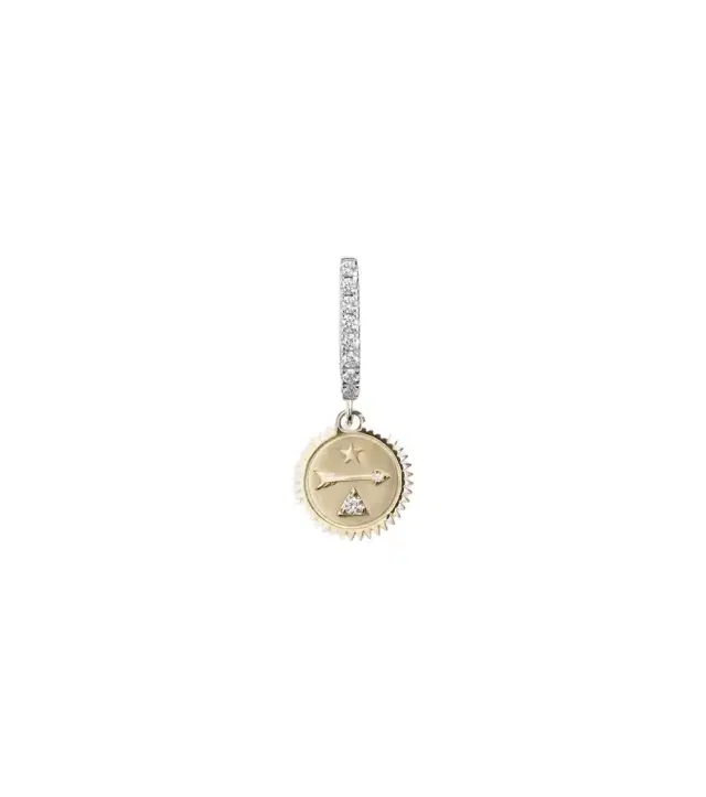 Dream Mini 18kt yellow and white gold single earring with diamonds Dream Mini 18kt yellow and white gold single earring with diamonds