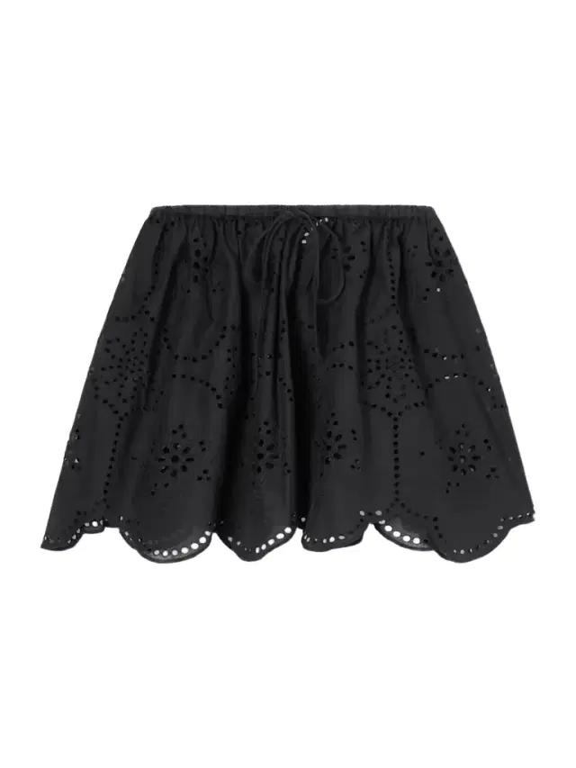 Scalloped Broderie Anglaise-trimmed Cotton Mini Skirt Scalloped Broderie Anglaise-trimmed Cotton Mini Skirt