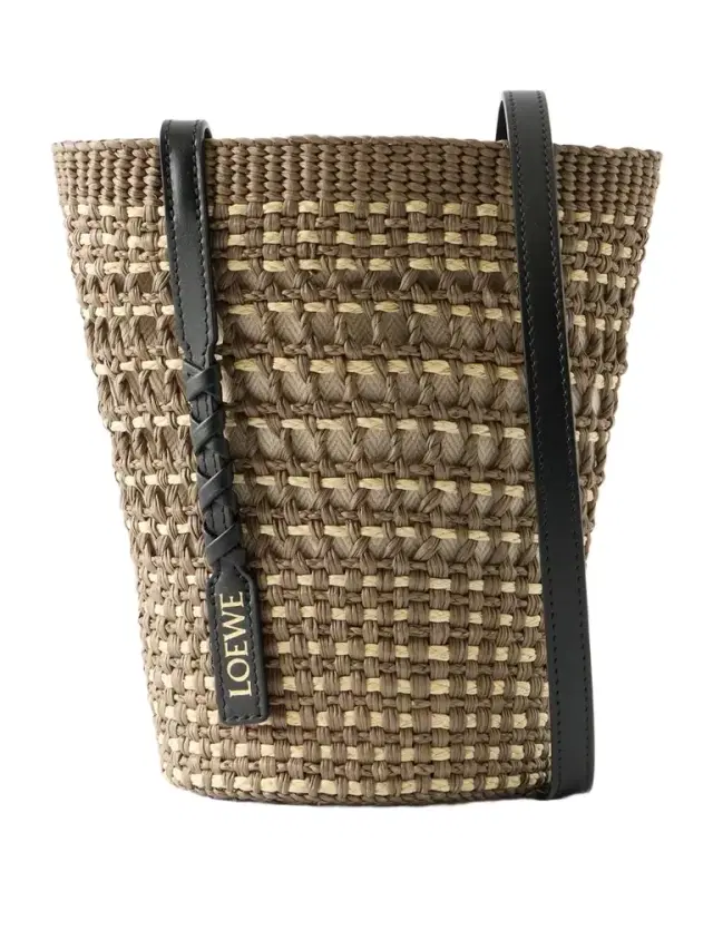 + Paula's Ibiza Braid Leather-trimmed Raffia Shoulder Bag + Paula's Ibiza Braid Leather-trimmed Raffia Shoulder Bag