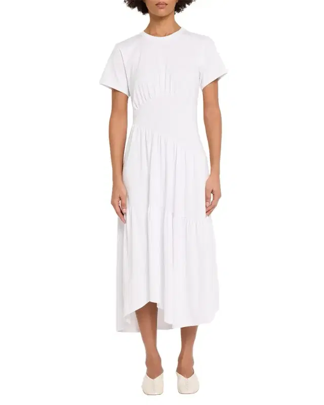 Short-Sleeve Gathered Maxi Dress Short-Sleeve Gathered Maxi Dress