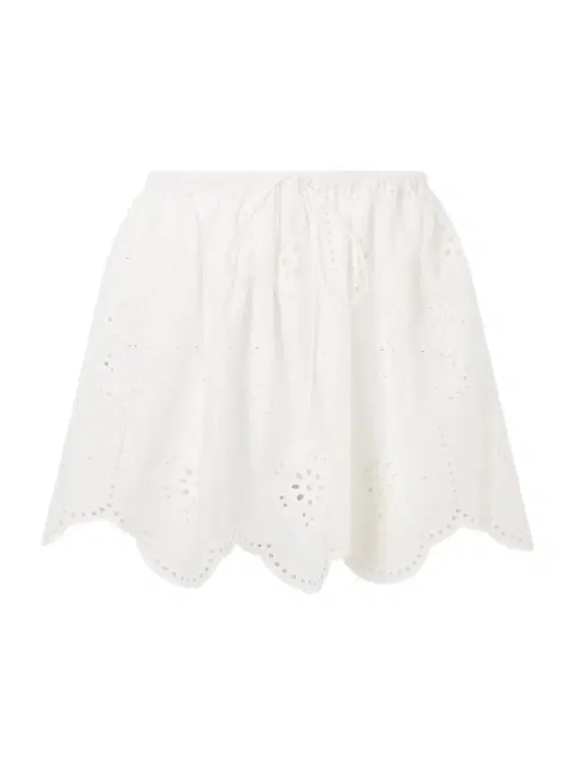 Scalloped Broderie Anglaise-trimmed Cotton Mini Skirt Scalloped Broderie Anglaise-trimmed Cotton Mini Skirt