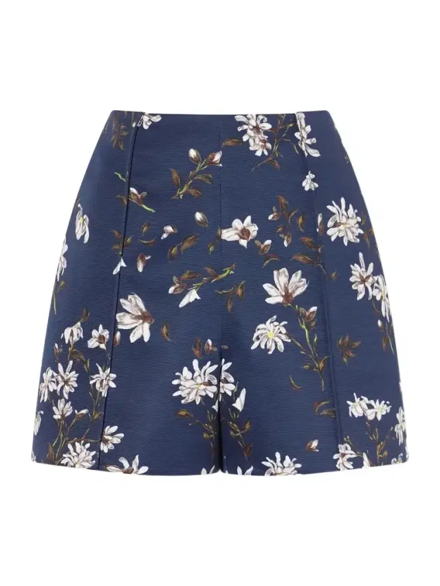 + Manolo Blahnik Floral-print Drill Shorts + Manolo Blahnik Floral-print Drill Shorts