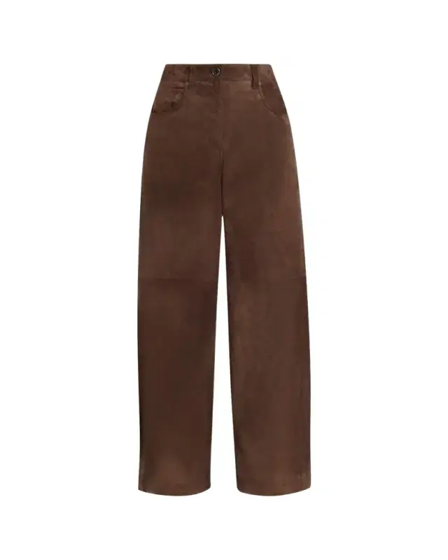 Suede Relaxed Wide-Leg Pants Suede Relaxed Wide-Leg Pants
