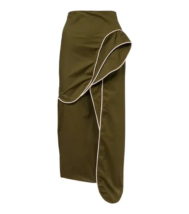 Ruffled cotton-blend midi skirt Ruffled cotton-blend midi skirt