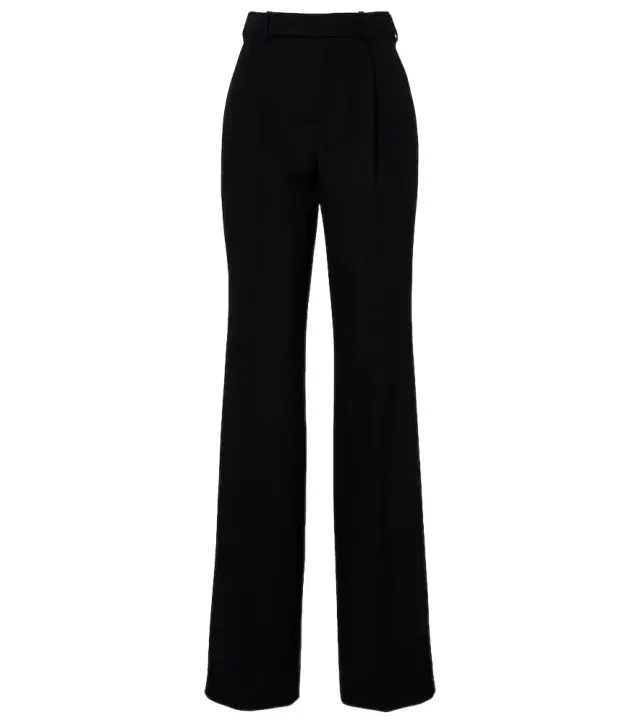 Pleated virgin wool straight pants Pleated virgin wool straight pants