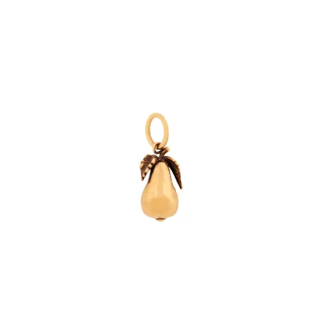 Pear charm in brass Pear charm in brass