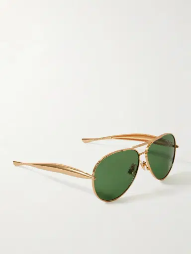 Bottega Veneta Eyewear Sardine Aviator-style Gold-tone Sunglasses | Thumbnail 3 Bottega Veneta Eyewear Sardine Aviator-style Gold-tone Sunglasses | Thumbnail 3