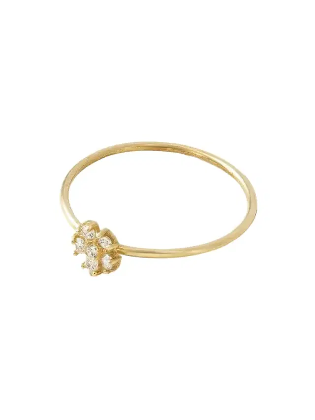 Flower 18-karat Gold Diamond Ring Flower 18-karat Gold Diamond Ring