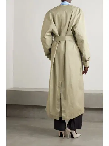 Balenciaga Oversized Belted Cotton-drill Trench Coat | Thumbnail 4 Balenciaga Oversized Belted Cotton-drill Trench Coat | Thumbnail 4