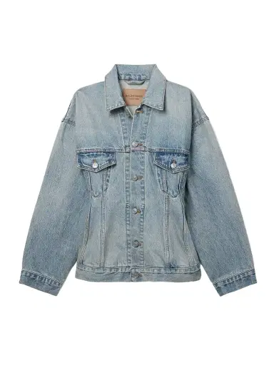 Balenciaga Hourglass Oversized Denim Jacket | Thumbnail 1 Balenciaga Hourglass Oversized Denim Jacket | Thumbnail 1