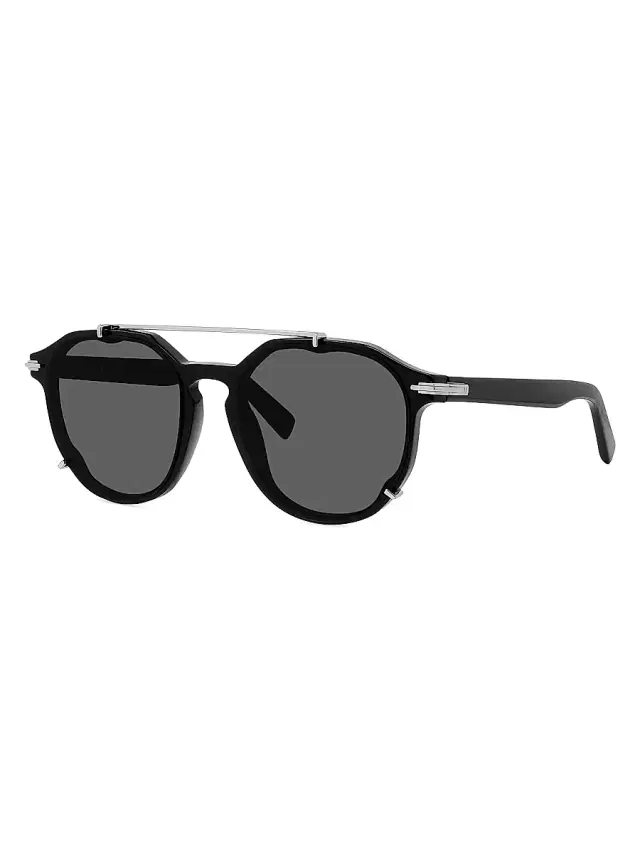 Men's DiorBlackSuit RI 56MM Round Sunglasses Men's DiorBlackSuit RI 56MM Round Sunglasses