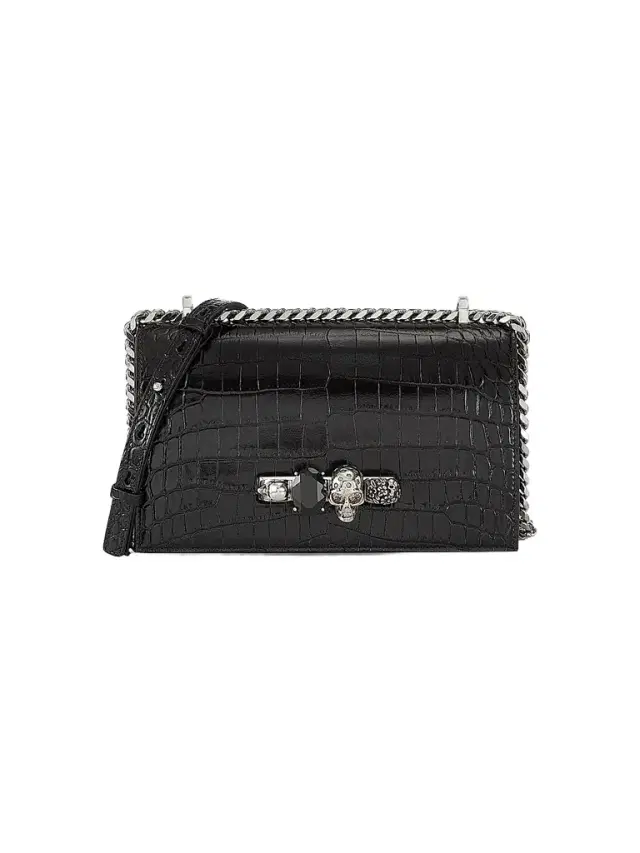 Women's Jewelled Satchel In Leather Women's Jewelled Satchel In Leather