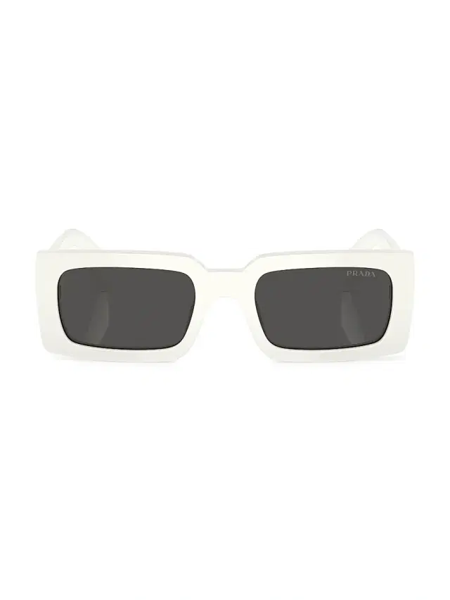 Men's Sport 52MM Acetate Rectangular Sunglasses - Bone Dark Grey Men's Sport 52MM Acetate Rectangular Sunglasses - Bone Dark Grey