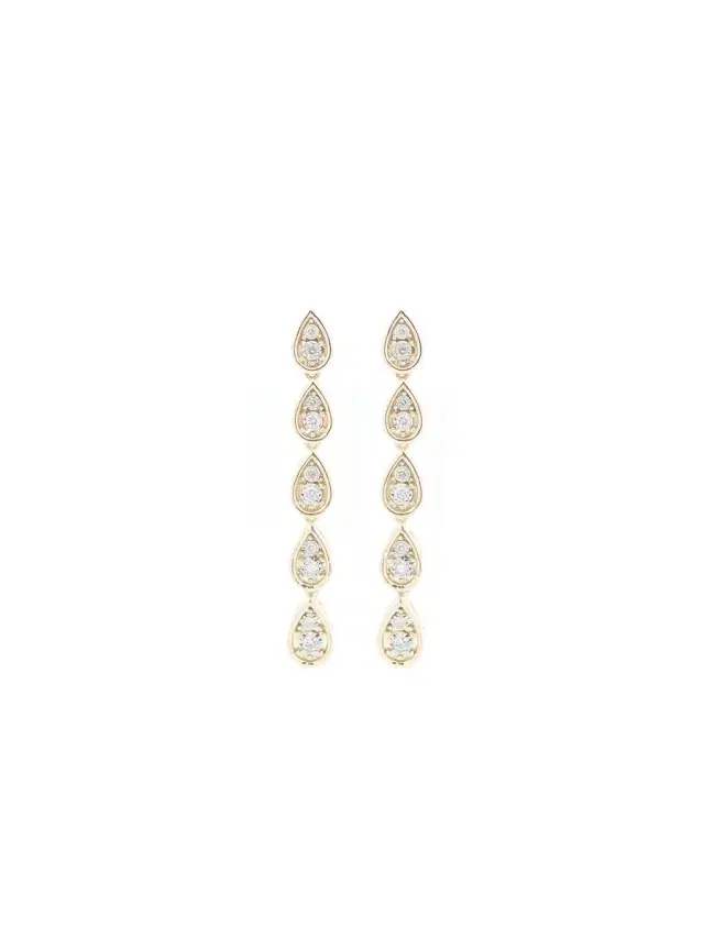 0.45ct Diamond 14K Gold Linear Earrings 0.45ct Diamond 14K Gold Linear Earrings