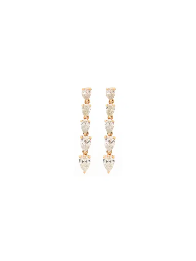 1.08ct Diamond 18K Dangle Drop Gold Earrings 1.08ct Diamond 18K Dangle Drop Gold Earrings