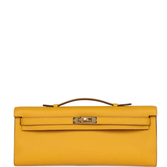 Hermes Kelly Cut Jaune Ambre Swift Gold Hardware Hermes Kelly Cut Jaune Ambre Swift Gold Hardware