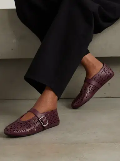 Alaïa Vienne Perforated Leather Ballet Flats | Thumbnail 2 Alaïa Vienne Perforated Leather Ballet Flats | Thumbnail 2