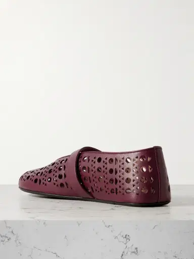 Alaïa Vienne Perforated Leather Ballet Flats | Thumbnail 3 Alaïa Vienne Perforated Leather Ballet Flats | Thumbnail 3
