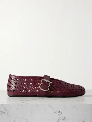 Alaïa Vienne Perforated Leather Ballet Flats | Thumbnail 1 Alaïa Vienne Perforated Leather Ballet Flats | Thumbnail 1