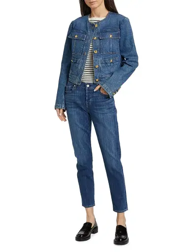 A.L.C. Women's Cleo Denim Jacket - Medium Wash | Thumbnail 2 A.L.C. Women's Cleo Denim Jacket - Medium Wash | Thumbnail 2