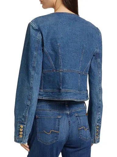 A.L.C. Women's Cleo Denim Jacket - Medium Wash | Thumbnail 5 A.L.C. Women's Cleo Denim Jacket - Medium Wash | Thumbnail 5