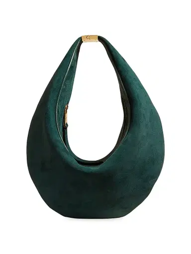 Khaite Women's Olivia Suede Top Handle Bag - English Green | Thumbnail 1 Khaite Women's Olivia Suede Top Handle Bag - English Green | Thumbnail 1