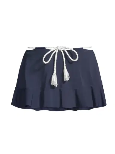 Robin Piccone Women's Babe Skirted Bikini Bottom - Navy Combo | Thumbnail 6 Robin Piccone Women's Babe Skirted Bikini Bottom - Navy Combo | Thumbnail 6