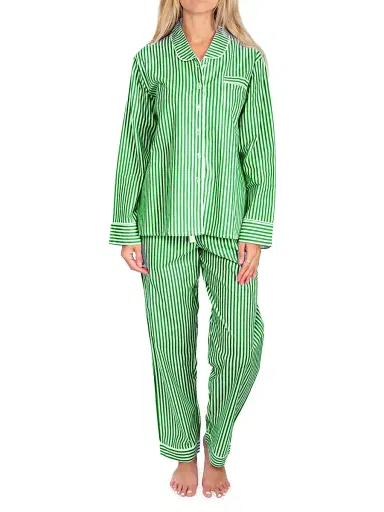 Sant and Abel Women's Braddock Long Pajama Set - Green | Thumbnail 2 Sant and Abel Women's Braddock Long Pajama Set - Green | Thumbnail 2
