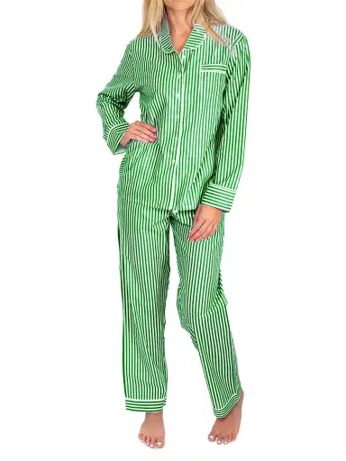 Sant and Abel Women's Braddock Long Pajama Set - Green | Thumbnail 3 Sant and Abel Women's Braddock Long Pajama Set - Green | Thumbnail 3