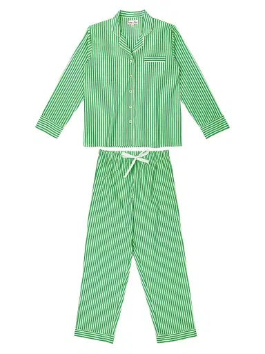 Sant and Abel Women's Braddock Long Pajama Set - Green | Thumbnail 1 Sant and Abel Women's Braddock Long Pajama Set - Green | Thumbnail 1