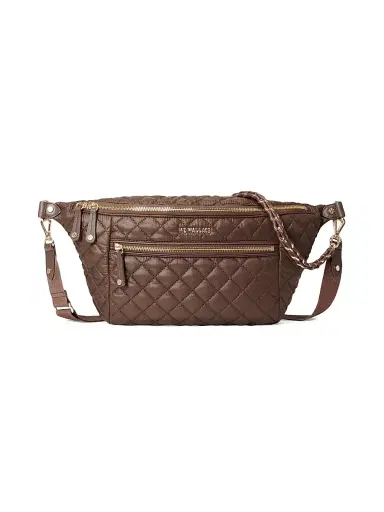 MZ Wallace Women's Crosby Nylon & Leather Crossbody Sling Bag - Walnut | Thumbnail 1 MZ Wallace Women's Crosby Nylon & Leather Crossbody Sling Bag - Walnut | Thumbnail 1