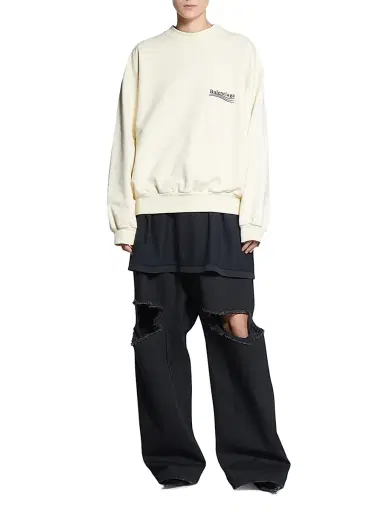 Balenciaga Political Campaign Sweatshirt Regular Fit - Black | Thumbnail 2 Balenciaga Political Campaign Sweatshirt Regular Fit - Black | Thumbnail 2