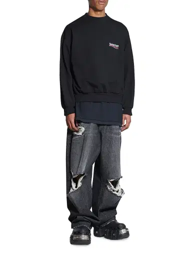 Balenciaga Political Campaign Sweatshirt Regular Fit - Black | Thumbnail 7 Balenciaga Political Campaign Sweatshirt Regular Fit - Black | Thumbnail 7