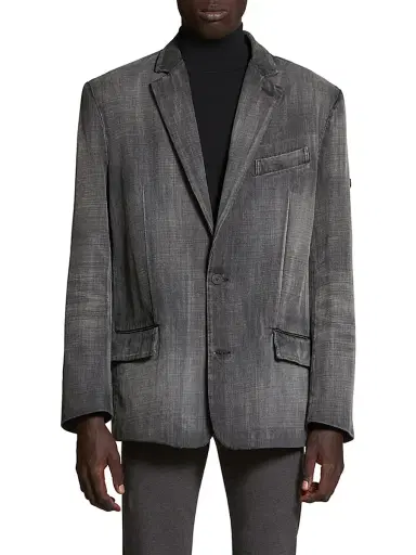 Balenciaga Men's Washed Jacket - Black Faded | Thumbnail 3 Balenciaga Men's Washed Jacket - Black Faded | Thumbnail 3