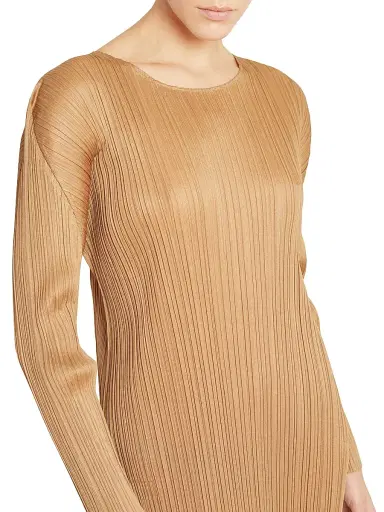 Pleats Please Issey Miyake Women's Monthly Colors: December Midi Dress - Copperbrown | Thumbnail 6 Pleats Please Issey Miyake Women's Monthly Colors: December Midi Dress - Copperbrown | Thumbnail 6