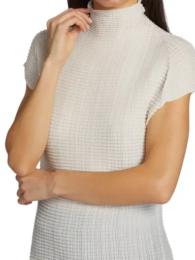 Issey Miyake Women's Wooly Pleats Top - White | Thumbnail 5 Issey Miyake Women's Wooly Pleats Top - White | Thumbnail 5